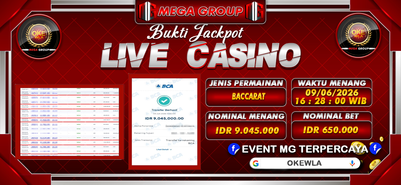 Bukti JP situs Okewla hari Selasa, 09 Juni 2026